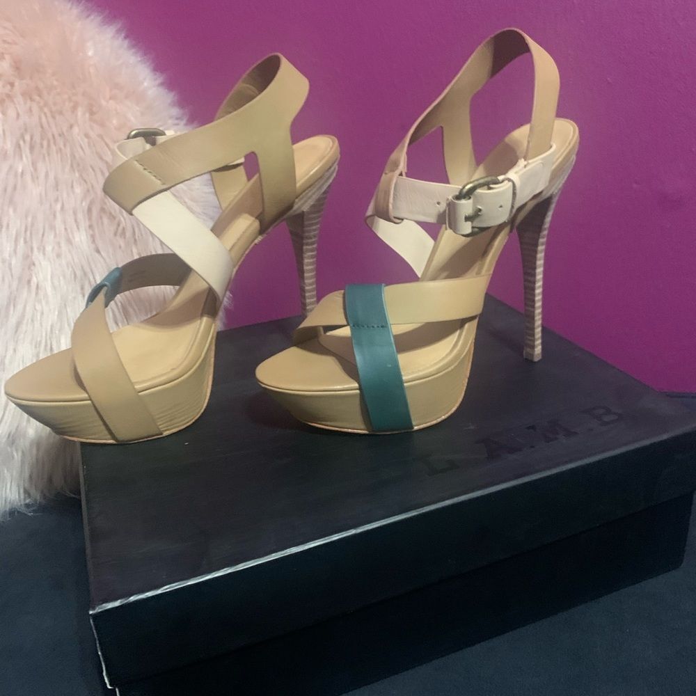 L.A.M.B. women's sandal heels size 7.5 EVELYN